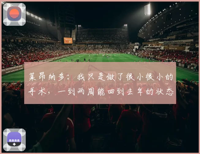 莱昂纳多：我只是做了很小很小的手术，一到两周能回到去年的状态